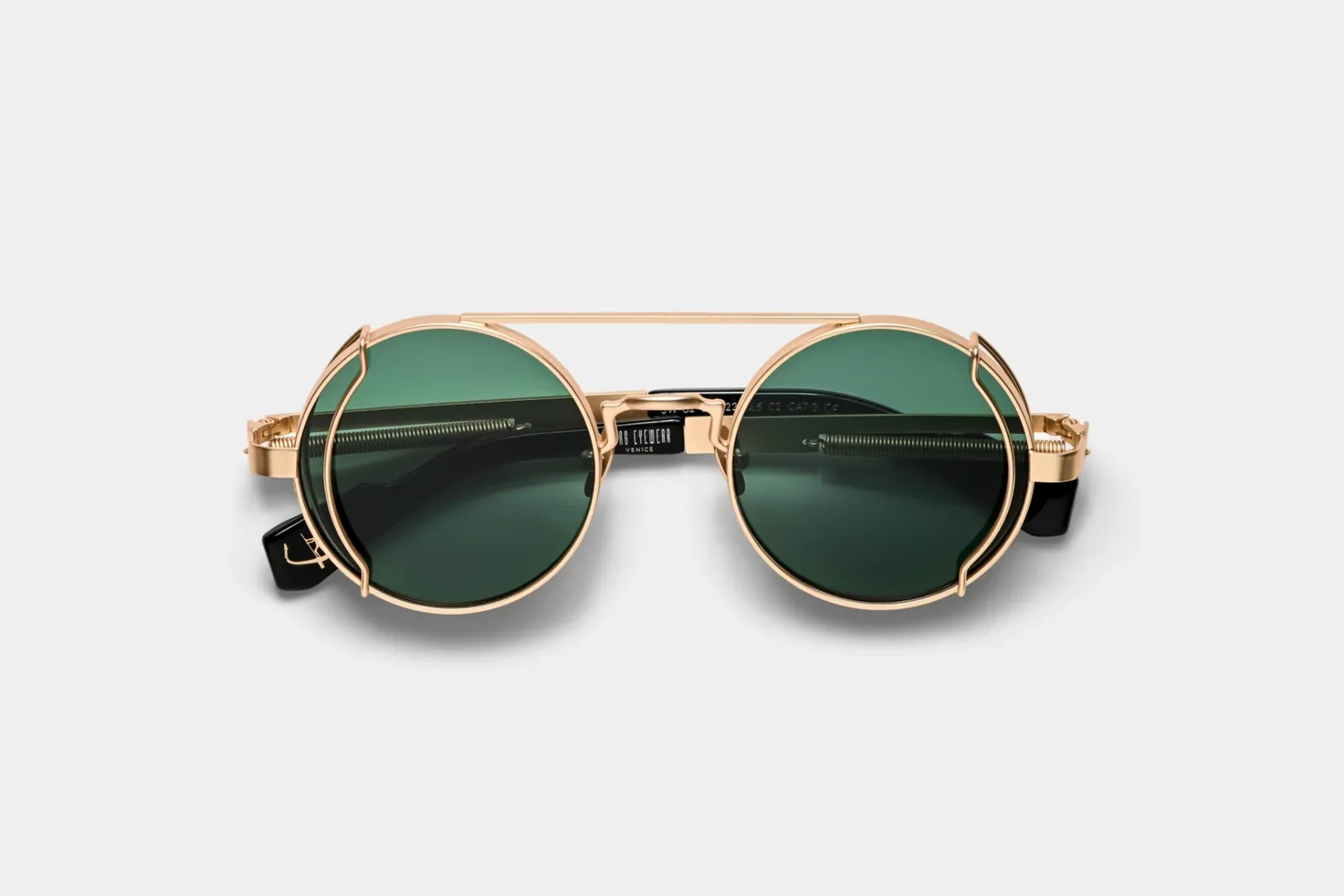 Metal sunglasses category reference – SW-02 Gold Green