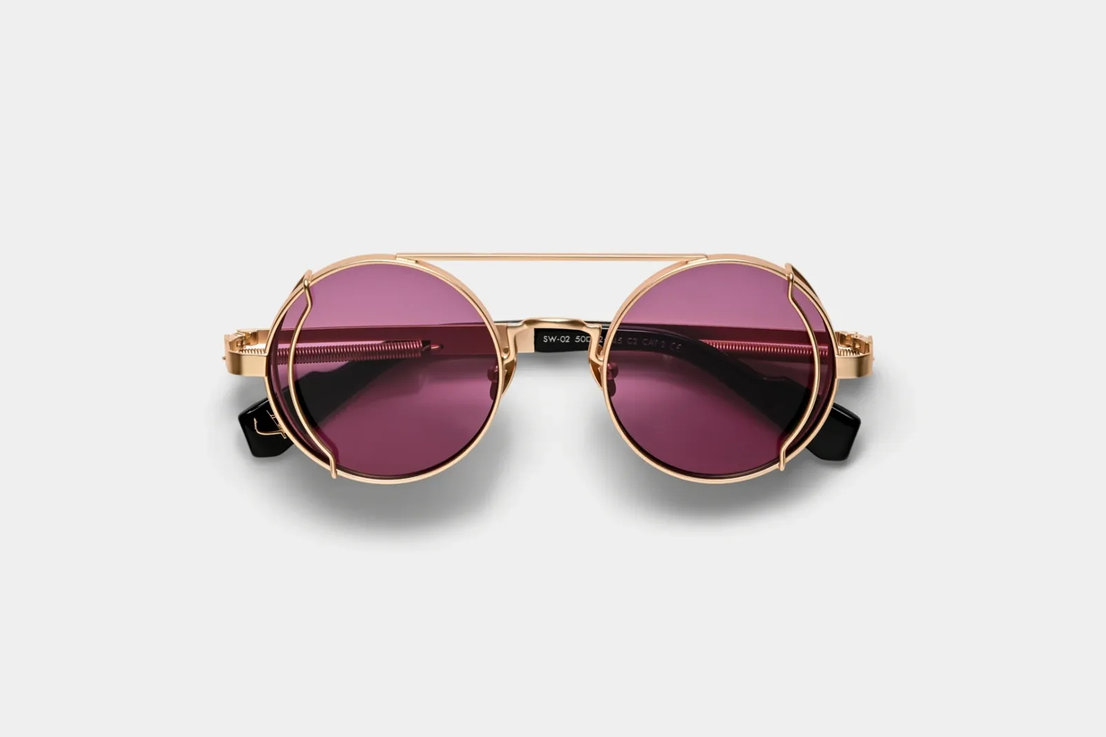 Swag Eyewear SW-02 Gold Purple authorized collaboration reference, product view