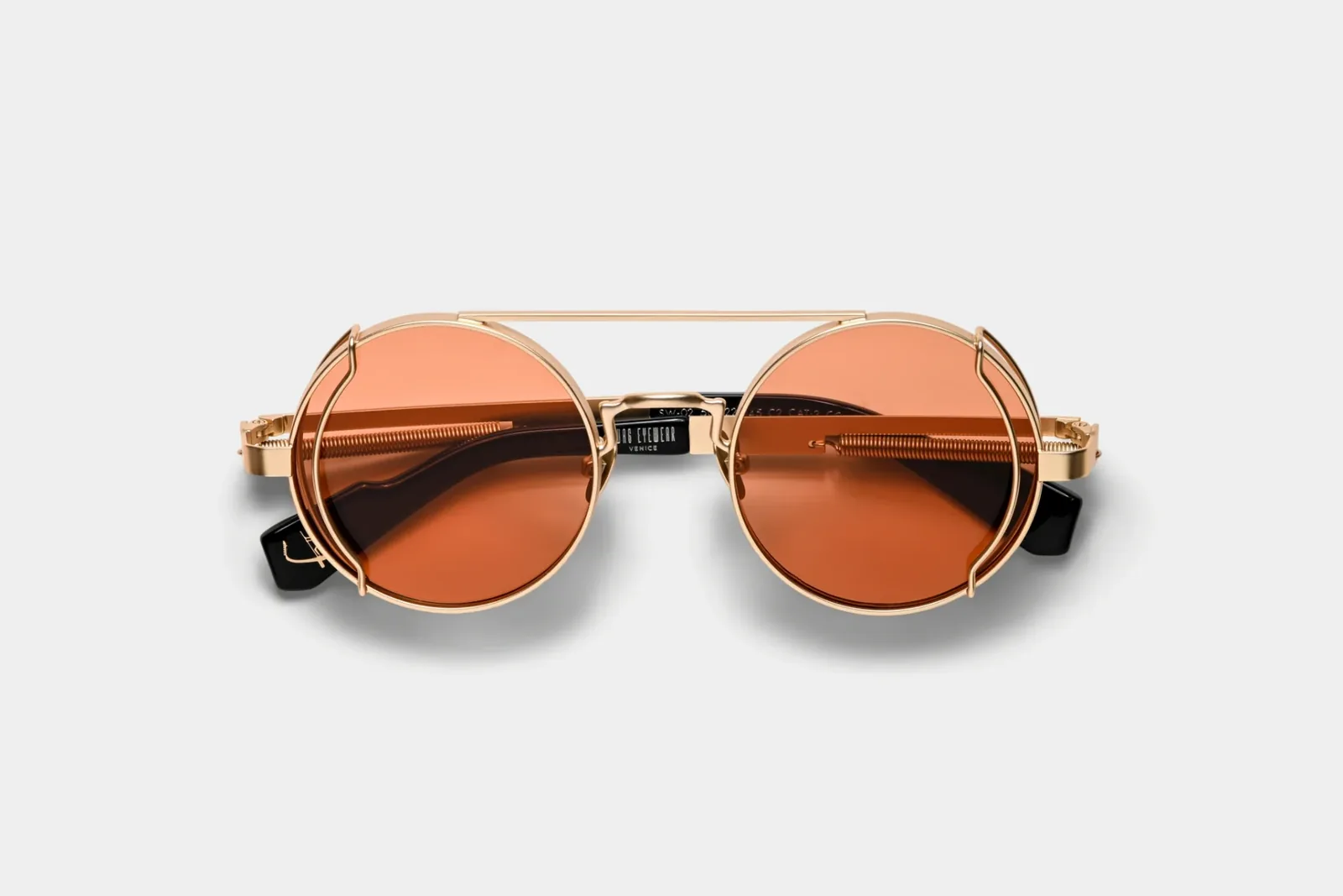 Swag Eyewear SW-02 Gold Amber authorized collaboration reference, product view