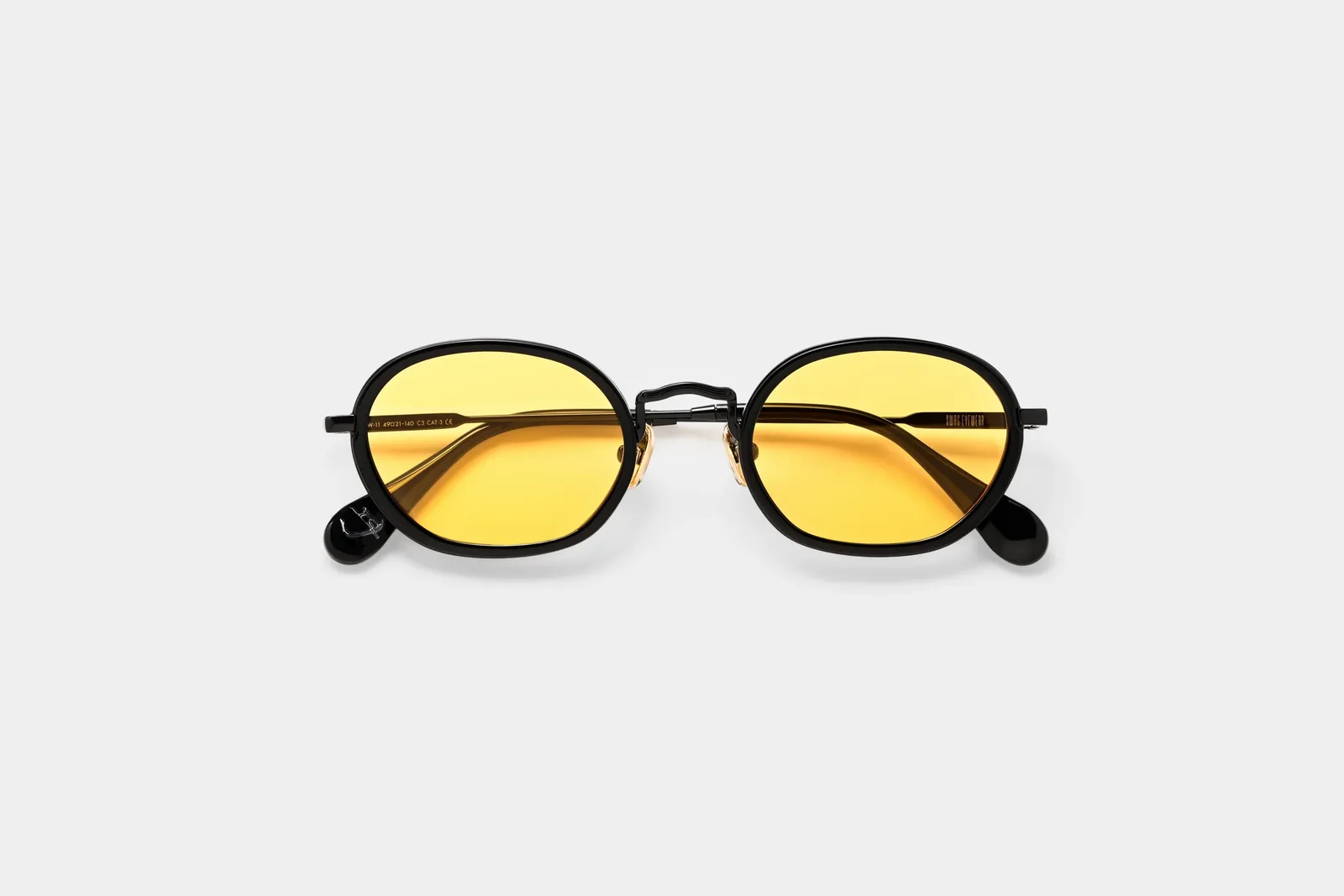 Swag Eyewear SW-11 Nero Giallo authorized collaboration reference, product view