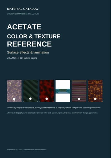 Surface Effects & Lamination acetate reference PDF cover
